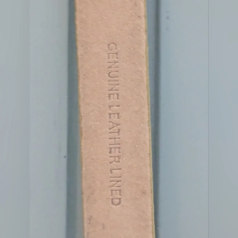Gold Lined Leather Textured Belt 44